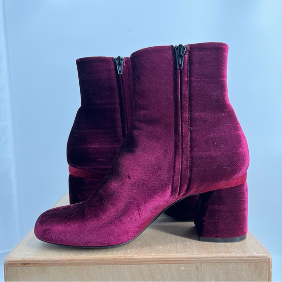 Baldan Red Wine Suede Booties 38.5 - Picture 7 of 13